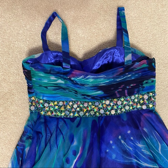 David & Johnny Butterfly Rhinestone Dress - Picture 3 of 6